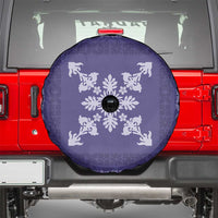 Hawaiian Quilt Block Design Spare Tire Cover Purple Hawaii Culture Motifs LT9 - Polynesian Pride