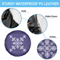 Hawaiian Quilt Block Design Spare Tire Cover Purple Hawaii Culture Motifs LT9 - Polynesian Pride
