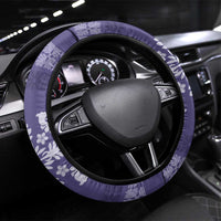 Hawaiian Quilt Block Design Steering Wheel Cover Purple Hawaii Culture Motifs LT9 Universal Fit Purple - Polynesian Pride