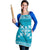 Hawaiian Quilt Block Design Apron Teal Hawaii Culture Motifs - Polynesian Pride
