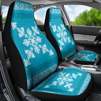 Hawaiian Quilt Block Design Car Seat Cover Teal Hawaii Culture Motifs LT9 - Polynesian Pride