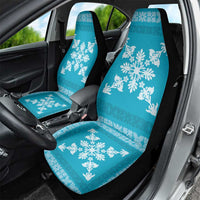 Hawaiian Quilt Block Design Car Seat Cover Teal Hawaii Culture Motifs LT9 - Polynesian Pride