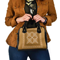 Hawaiian Quilt Pattern Shoulder Handbag Gold Hawaii Culture Tropical LT9 - Polynesian Pride