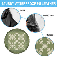 Hawaiian Quilt Pattern Spare Tire Cover Lime Hawaii Culture Tropical - Polynesian Pride