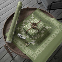 Hawaiian Quilt Pattern Wrapping Paper Lime Hawaii Culture Tropical - Polynesian Pride