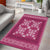 Hawaiian Quilt Pattern Area Rug Pink Hawaii Culture Tropical - Polynesian Pride