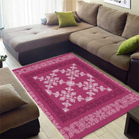 Hawaiian Quilt Pattern Area Rug Pink Hawaii Culture Tropical LT9 - Polynesian Pride