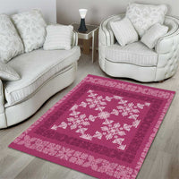 Hawaiian Quilt Pattern Area Rug Pink Hawaii Culture Tropical LT9 - Polynesian Pride