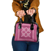Hawaiian Quilt Pattern Shoulder Handbag Pink Hawaii Culture Tropical LT9 One Size Pink - Polynesian Pride