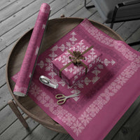 Hawaiian Quilt Pattern Wrapping Paper Pink Hawaii Culture Tropical LT9 - Polynesian Pride