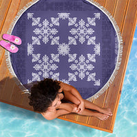 Hawaiian Quilt Pattern Beach Blanket Purple Hawaii Culture Tropical LT9 - Polynesian Pride