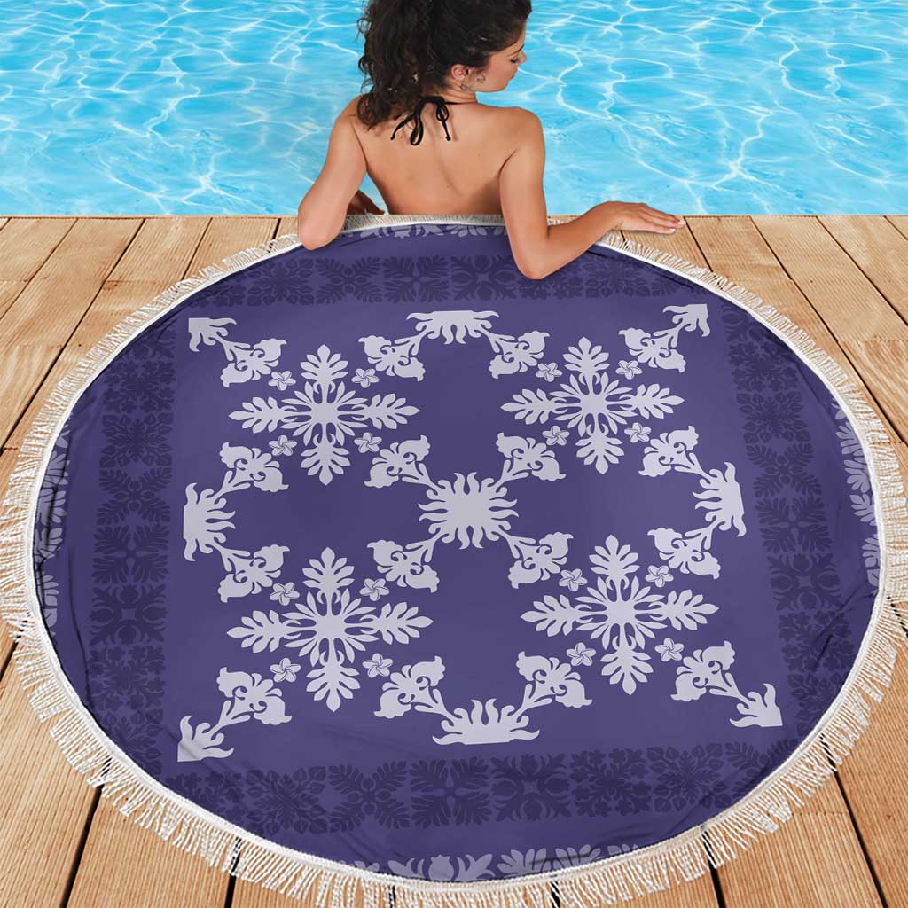 Hawaiian Quilt Pattern Beach Blanket Purple Hawaii Culture Tropical LT9 - Polynesian Pride