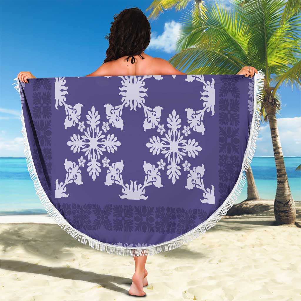Hawaiian Quilt Pattern Beach Blanket Purple Hawaii Culture Tropical LT9 - Polynesian Pride