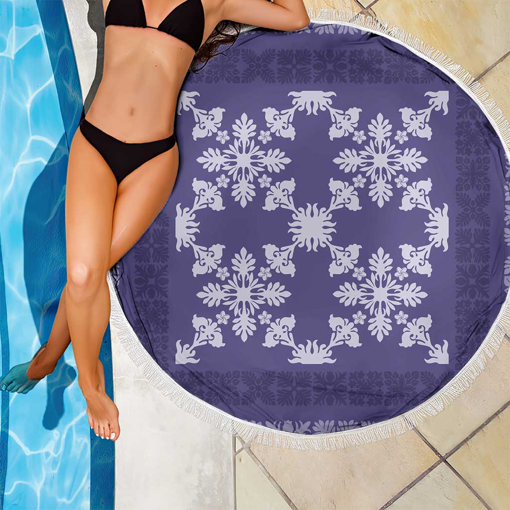 Hawaiian Quilt Pattern Beach Blanket Purple Hawaii Culture Tropical LT9 - Polynesian Pride