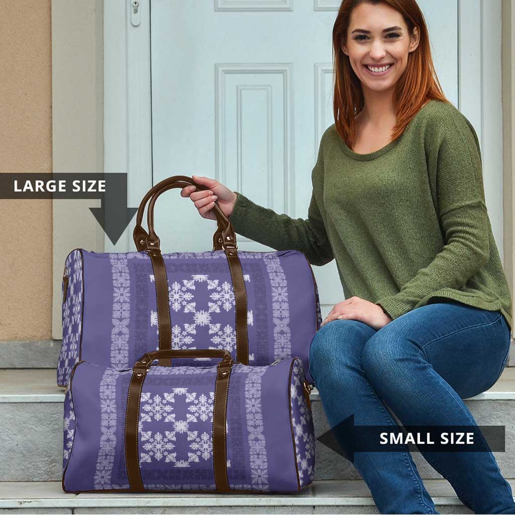 Hawaiian Quilt Pattern Travel Bag Purple Hawaii Culture Tropical - Polynesian Pride