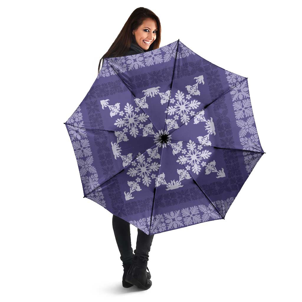 Hawaiian Quilt Pattern Umbrella Purple Hawaii Culture Tropical - Polynesian Pride