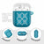 Hawaiian Quilt Pattern AirPods Case Teal Hawaii Culture Tropical - Polynesian Pride