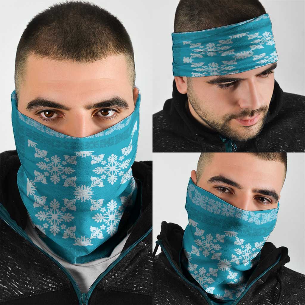 Hawaiian Quilt Pattern Neck Gaiter Teal Hawaii Culture Tropical LT9 - Polynesian Pride