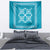Hawaiian Quilt Pattern Tapestry Teal Hawaii Culture Tropical - Polynesian Pride