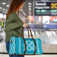 Hawaiian Quilt Pattern Travel Bag Teal Hawaii Culture Tropical - Polynesian Pride