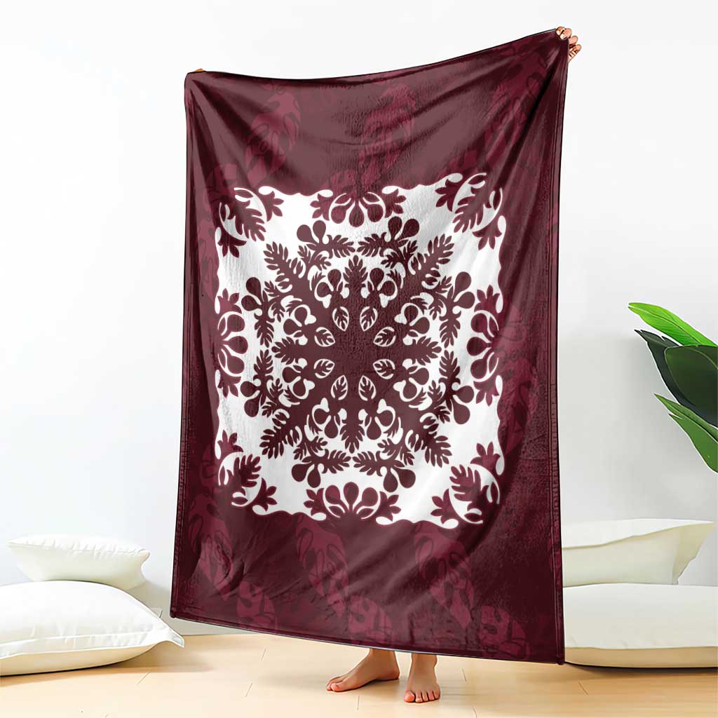 Palm Leaf Quilt Pattern Blanket Hawaii Culture Floral - Polynesian Pride