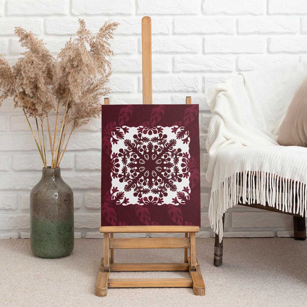 Palm Leaf Quilt Pattern Canvas Wall Art Hawaii Culture Floral - Polynesian Pride