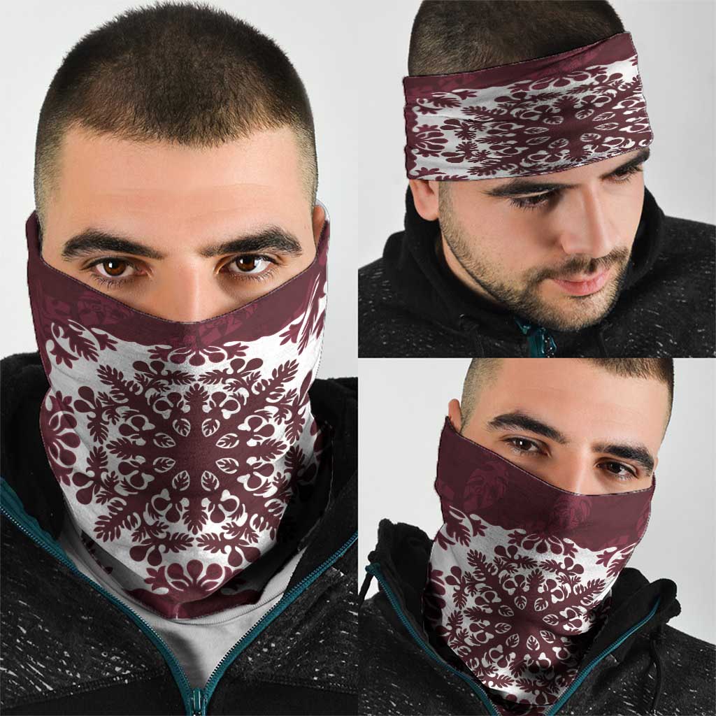 Palm Leaf Quilt Pattern Neck Gaiter Hawaii Culture Floral - Polynesian Pride