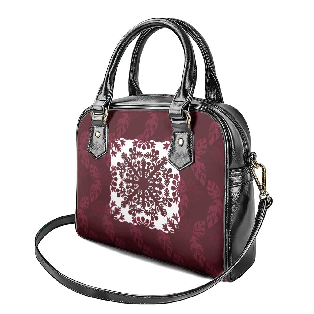 Palm Leaf Quilt Pattern Shoulder Handbag Hawaii Culture Floral - Polynesian Pride