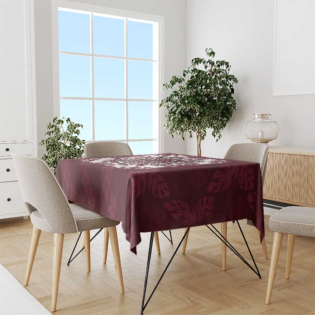 Palm Leaf Quilt Pattern Tablecloth Hawaii Culture Floral - Polynesian Pride