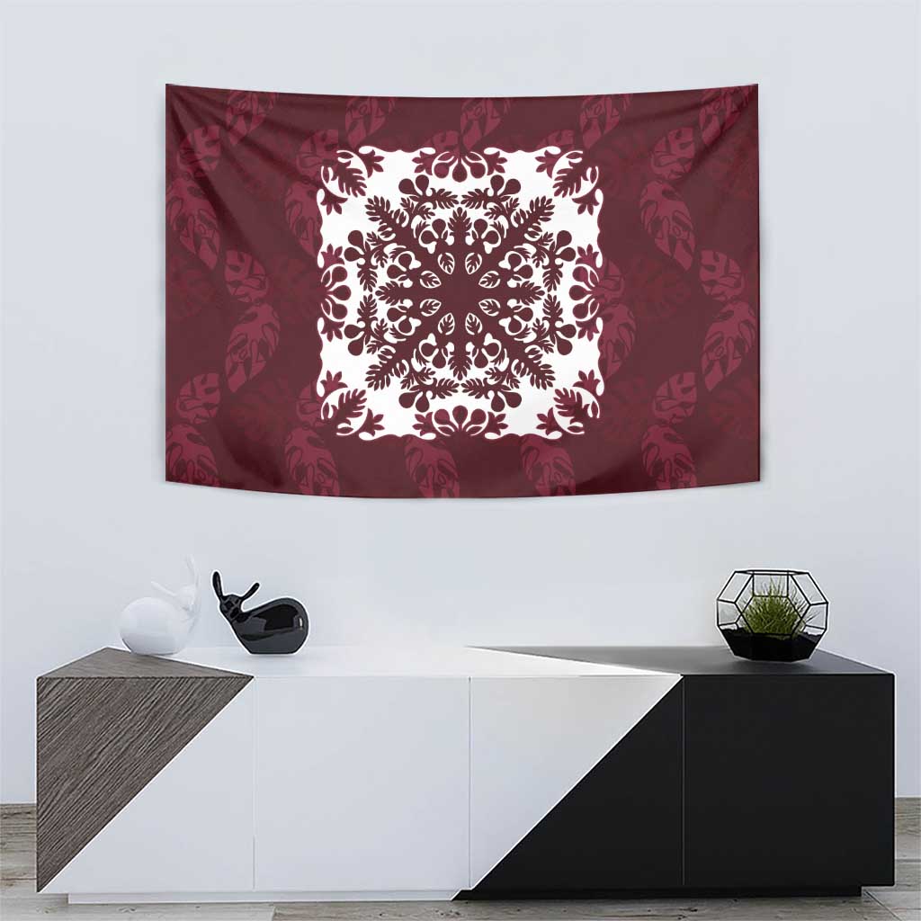 Palm Leaf Quilt Pattern Tapestry Hawaii Culture Floral - Polynesian Pride