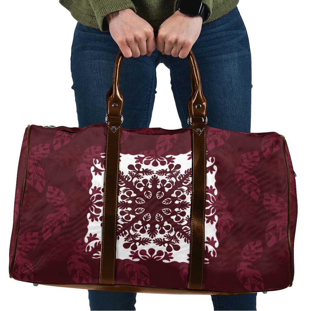 Palm Leaf Quilt Pattern Travel Bag Hawaii Culture Floral - Polynesian Pride