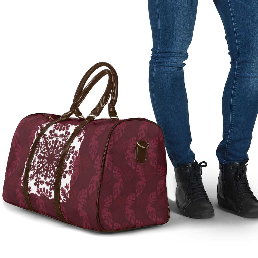 Palm Leaf Quilt Pattern Travel Bag Hawaii Culture Floral - Polynesian Pride