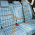 Blue Tropical Floral Palaka Back Car Seat Cover Hawaiian Quilt Pattern - Polynesian Pride
