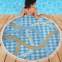 Blue Tropical Floral Palaka Beach Blanket Hawaiian Quilt Pattern LT9 - Polynesian Pride