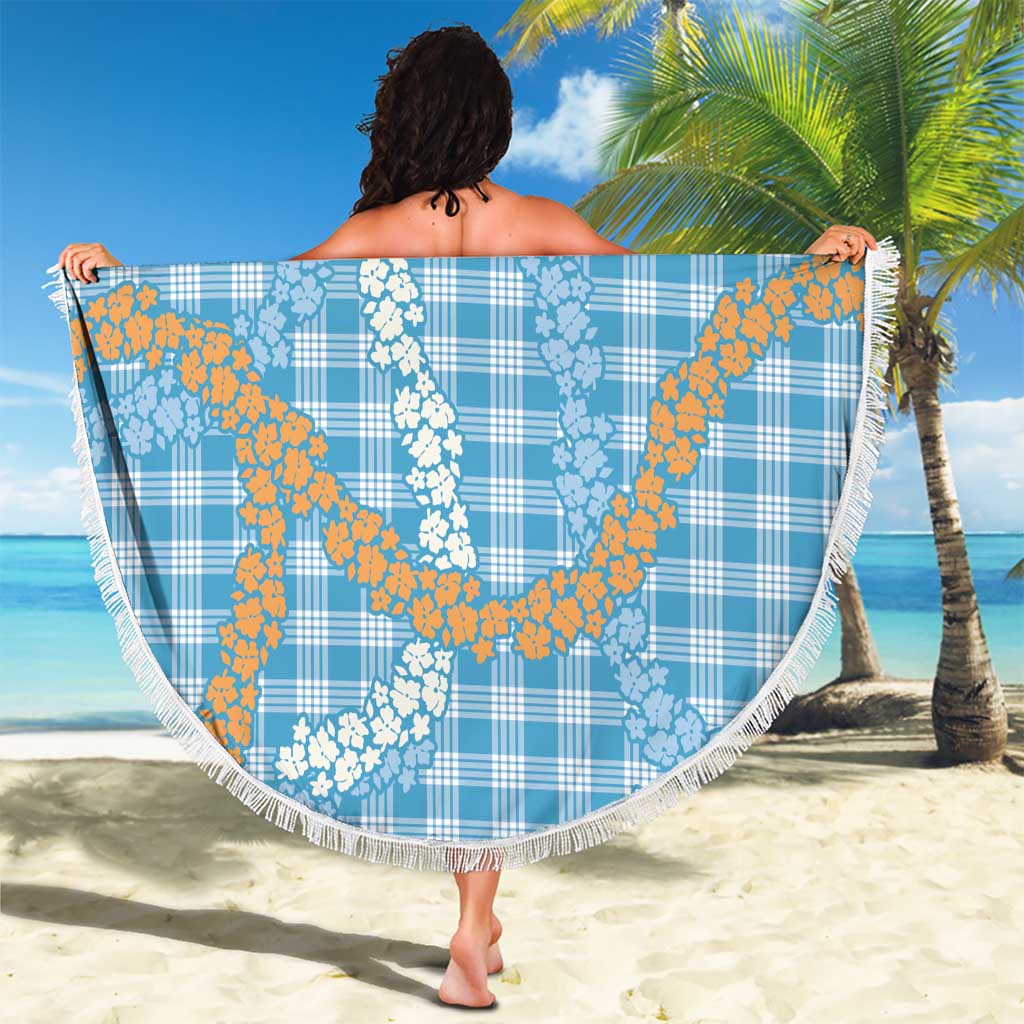 Blue Tropical Floral Palaka Beach Blanket Hawaiian Quilt Pattern LT9 - Polynesian Pride