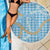 Blue Tropical Floral Palaka Beach Blanket Hawaiian Quilt Pattern - Polynesian Pride