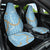 Blue Tropical Floral Palaka Car Seat Cover Hawaiian Quilt Pattern - Polynesian Pride