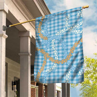 Blue Tropical Floral Palaka Garden Flag Hawaiian Quilt Pattern - Polynesian Pride