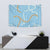 Blue Tropical Floral Palaka Tapestry Hawaiian Quilt Pattern - Polynesian Pride