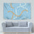 Blue Tropical Floral Palaka Tapestry Hawaiian Quilt Pattern - Polynesian Pride