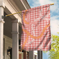 Pink Tropical Floral Palaka Garden Flag Hawaiian Quilt Pattern - Polynesian Pride
