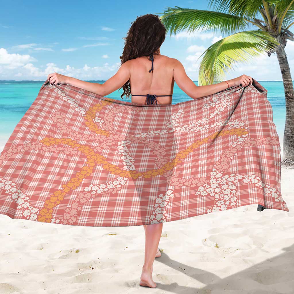 Pink Tropical Floral Palaka Sarong Hawaiian Quilt Pattern - Polynesian Pride