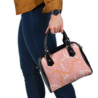 Pink Tropical Floral Palaka Shoulder Handbag Hawaiian Quilt Pattern - Polynesian Pride