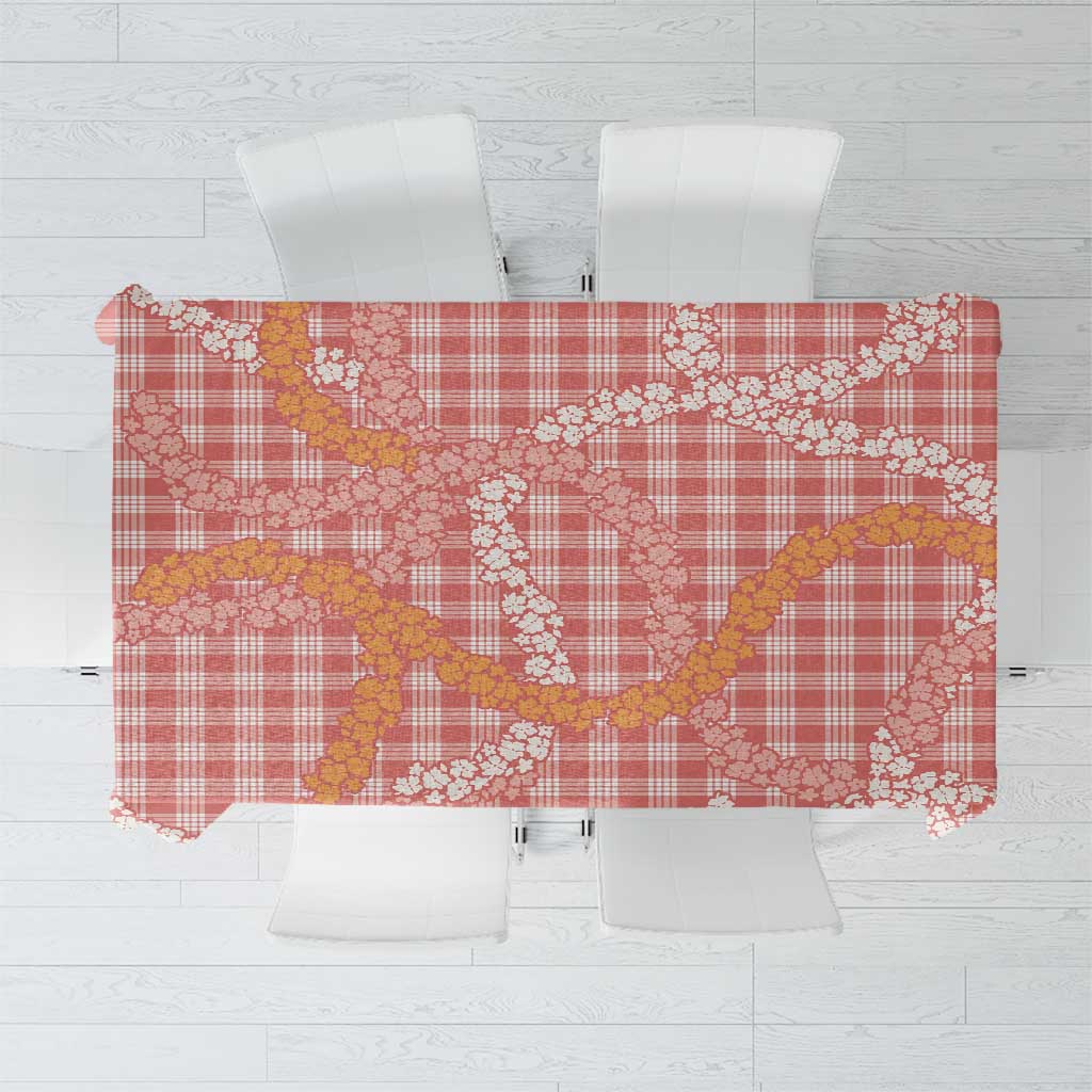 Pink Tropical Floral Palaka Tablecloth Hawaiian Quilt Pattern - Polynesian Pride