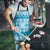 Blue Ulu Palaka Quilt Pattern Apron Hawaii Culture Breadfruit - Polynesian Pride
