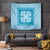 Blue Ulu Palaka Quilt Pattern Tapestry Hawaii Culture Breadfruit - Polynesian Pride