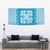 Blue Ulu Palaka Quilt Pattern Tapestry Hawaii Culture Breadfruit - Polynesian Pride