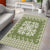 Green Ulu Palaka Quilt Pattern Area Rug Hawaii Culture Breadfruit - Polynesian Pride