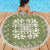 Green Ulu Palaka Quilt Pattern Beach Blanket Hawaii Culture Breadfruit - Polynesian Pride
