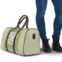 Green Ulu Palaka Quilt Pattern Travel Bag Hawaii Culture Breadfruit - Polynesian Pride